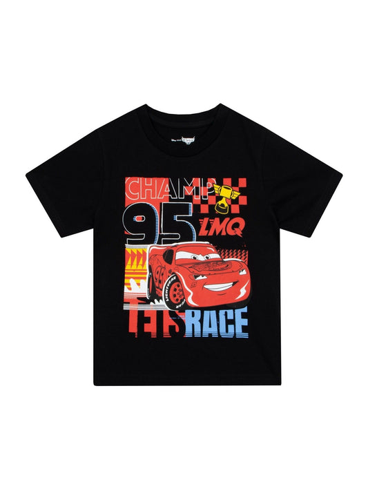 Character Red Disney Cars Lightning McQueen 100% Cotton T-Shirts 2 Pack image 2