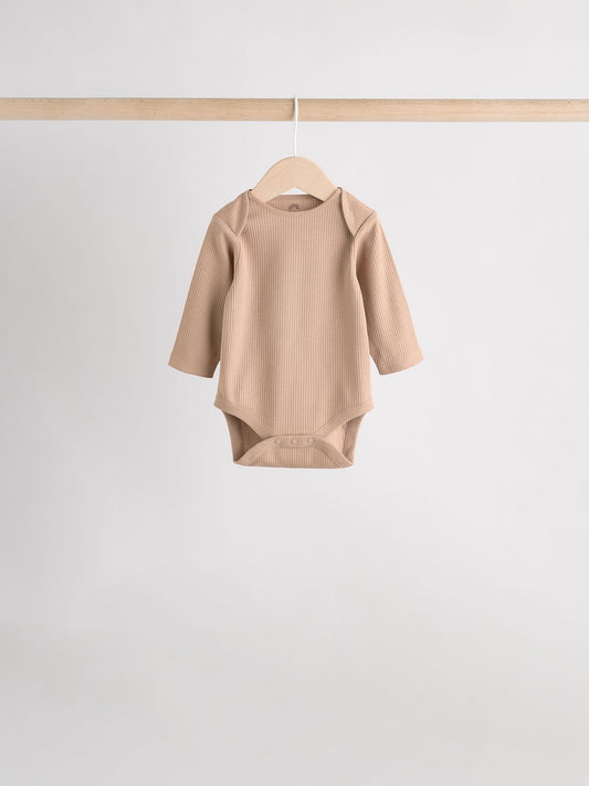 Dsiney Kidz - Cream Baby Long Sleeve Bodysuits 5 Pack image 2