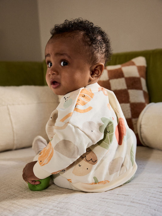 Orange Autumnal Sweatshirt and Leggings Baby Set (0mths-2yrs) image 3