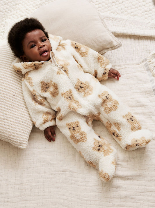 Natural Bear Borg All Over Printed Baby Pramsuit (0-18mths) image 2