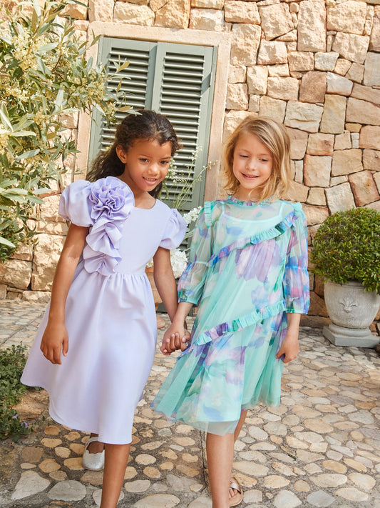 Dsiney Kidz - Angel & Rocket Purple Lourdes Corsage Waist Dress image 2