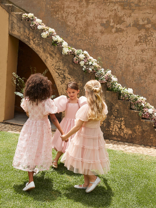 Dsiney Kidz - Angel & Rocket Pink Clara Pleated Mesh Corsage Dress image 2