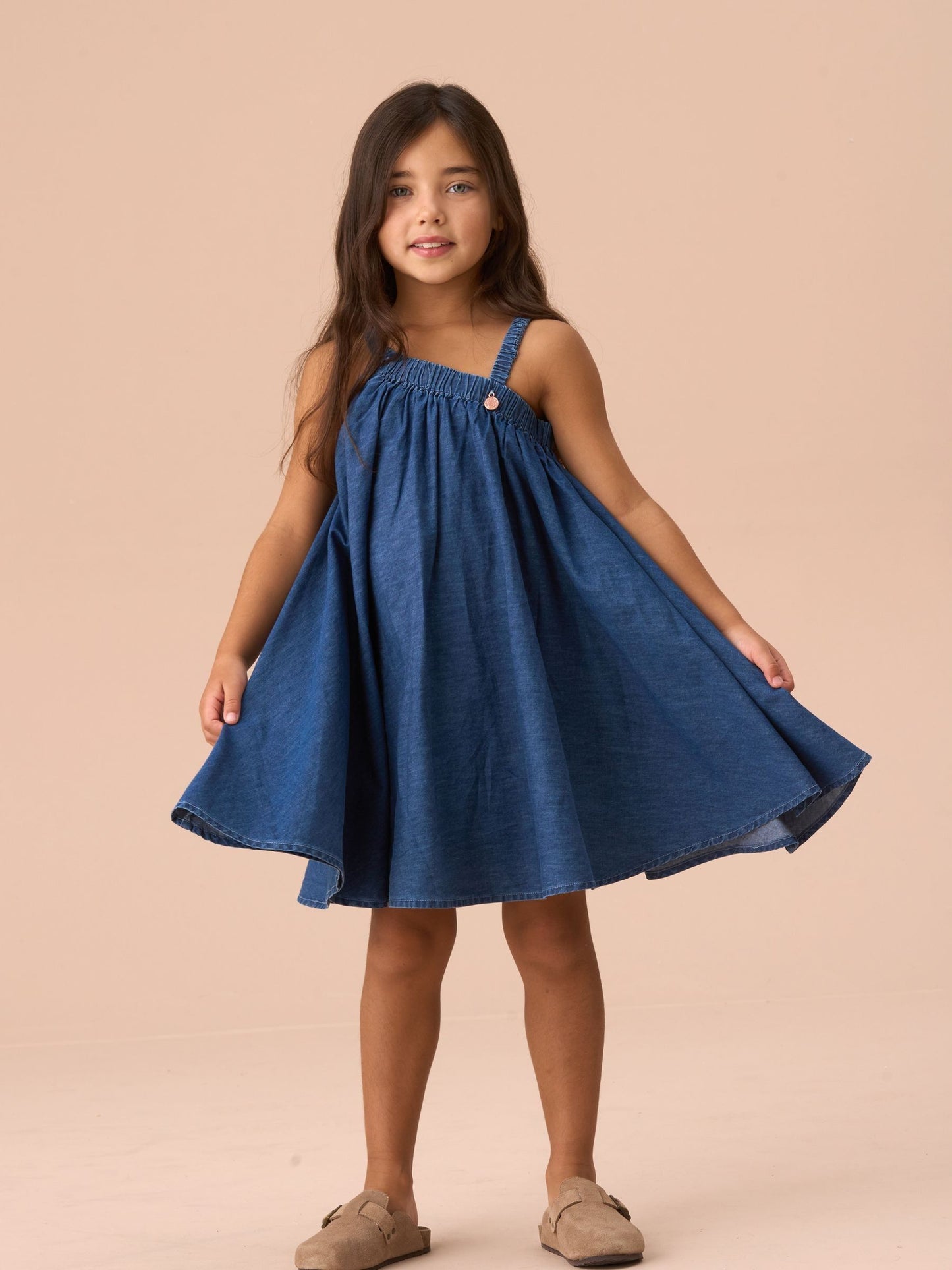 Angel & Rocket Blue Marnie Denim Corsage Swing Dress image 5