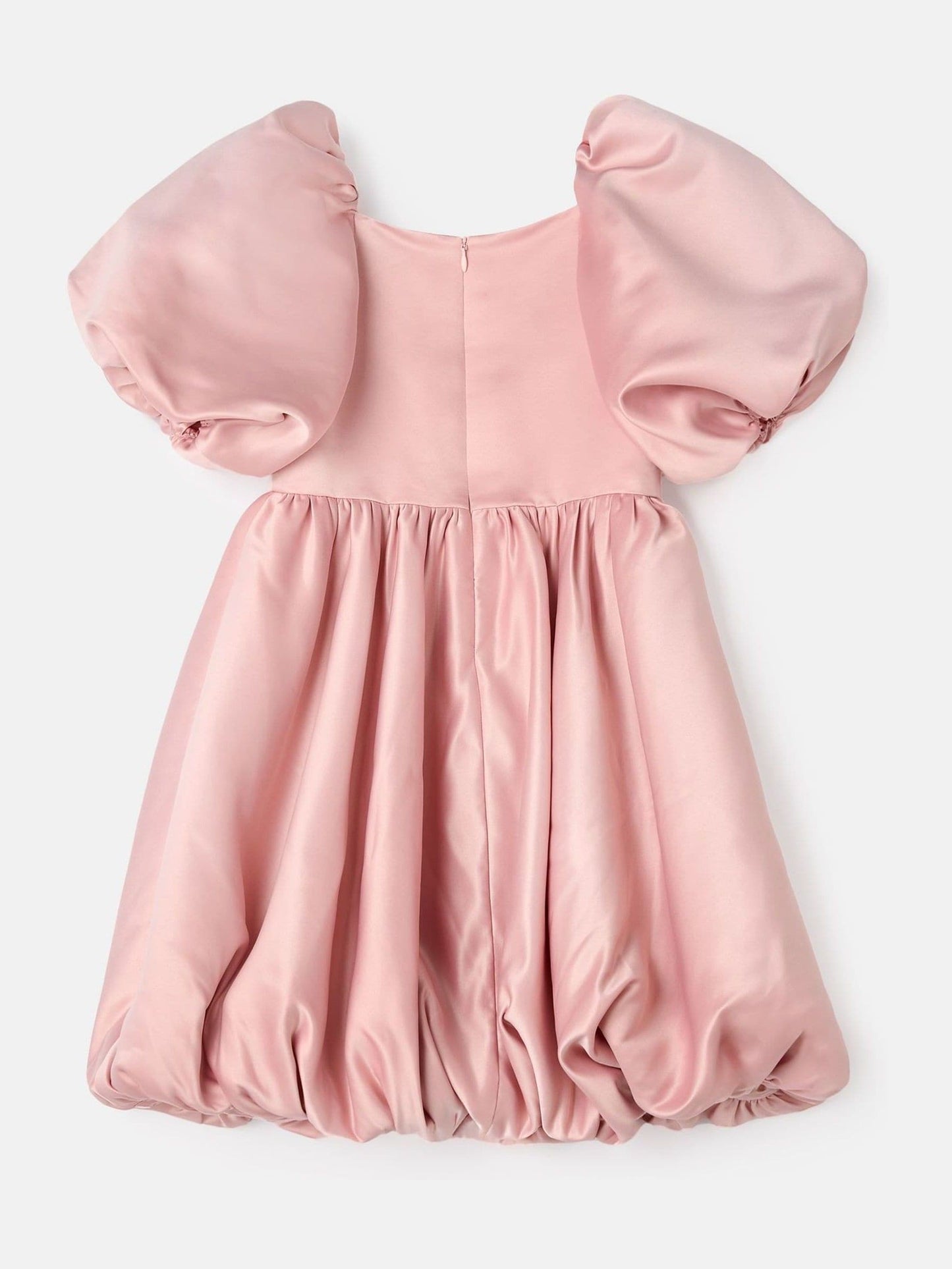 Angel & Rocket Elle Pink Bubble Hem Satin Dress image 6