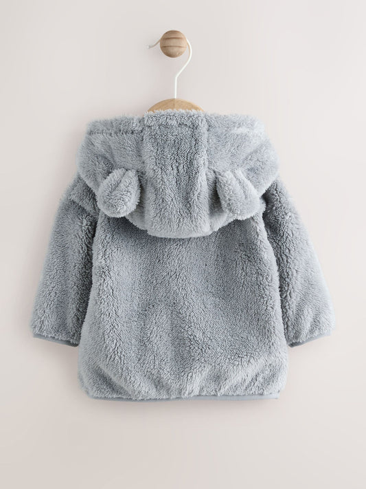 Grey Fleece Baby Zip Jacket