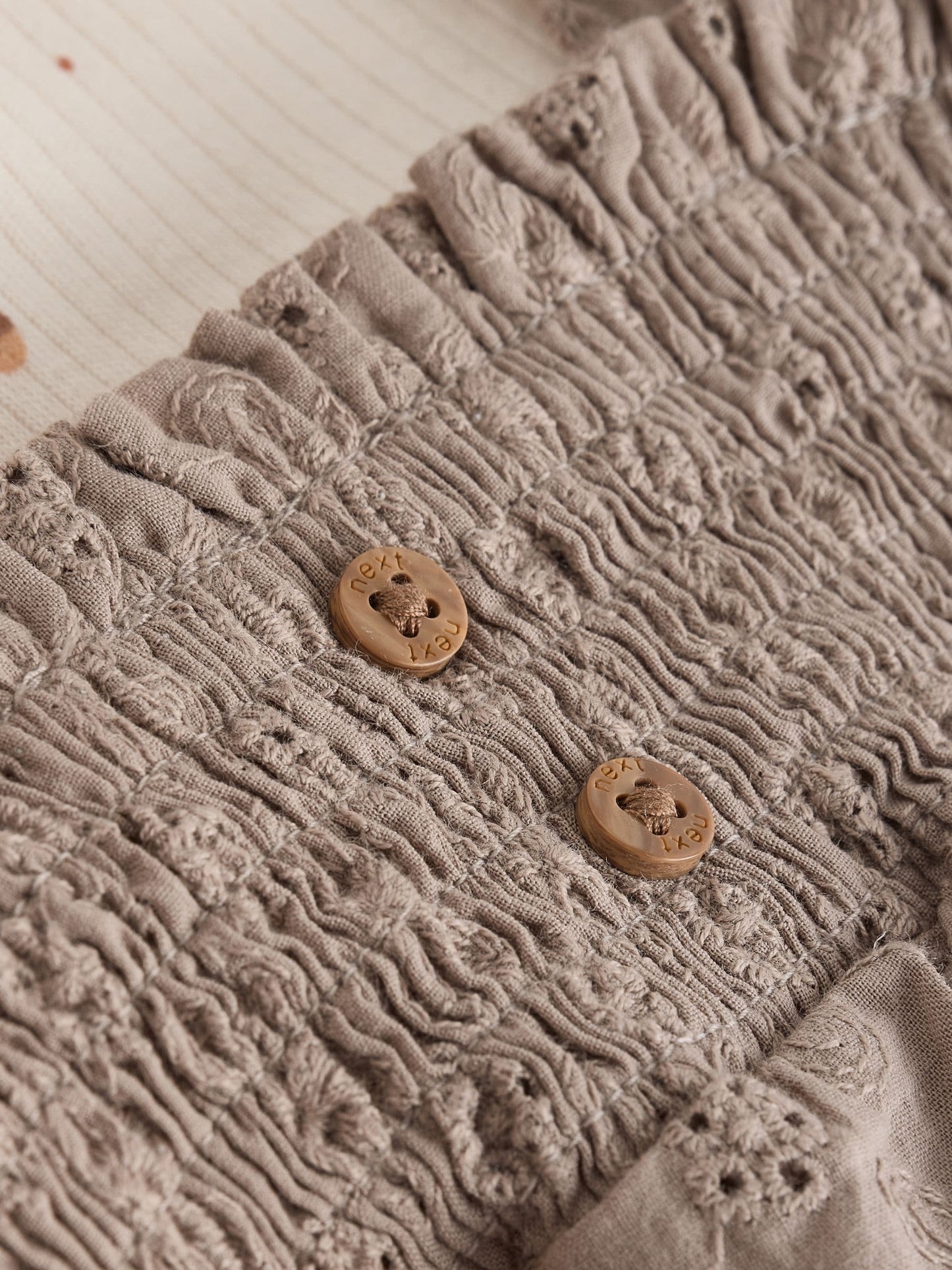 Neutral Broderie Baby Dungarees and Bodysuit 2 Piece Set (0mths-2yrs)