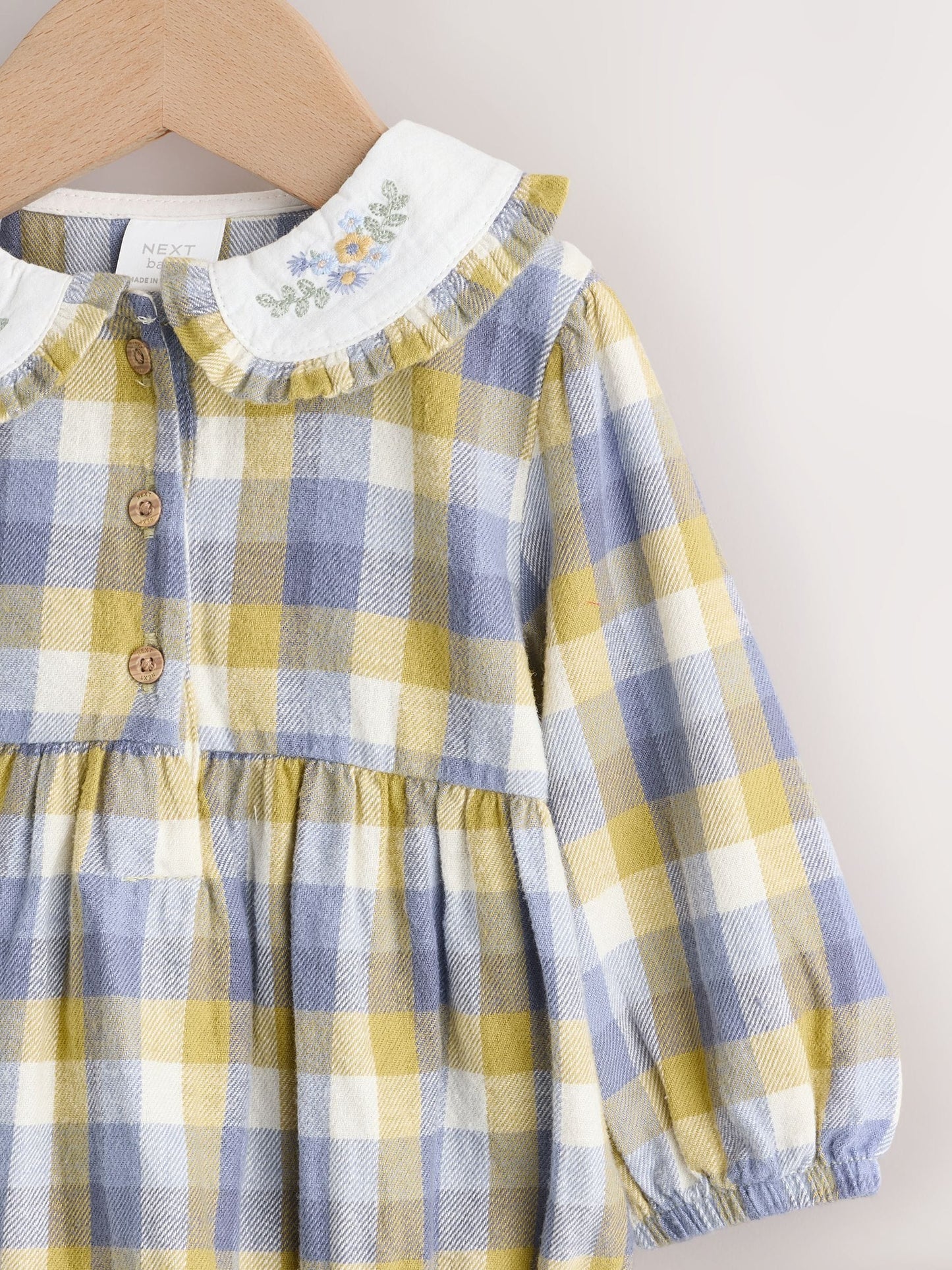 Green/Yellow Gingham Baby Bloomer Rompers Set 2 Piece with Tights (0mths-3yrs) image 8
