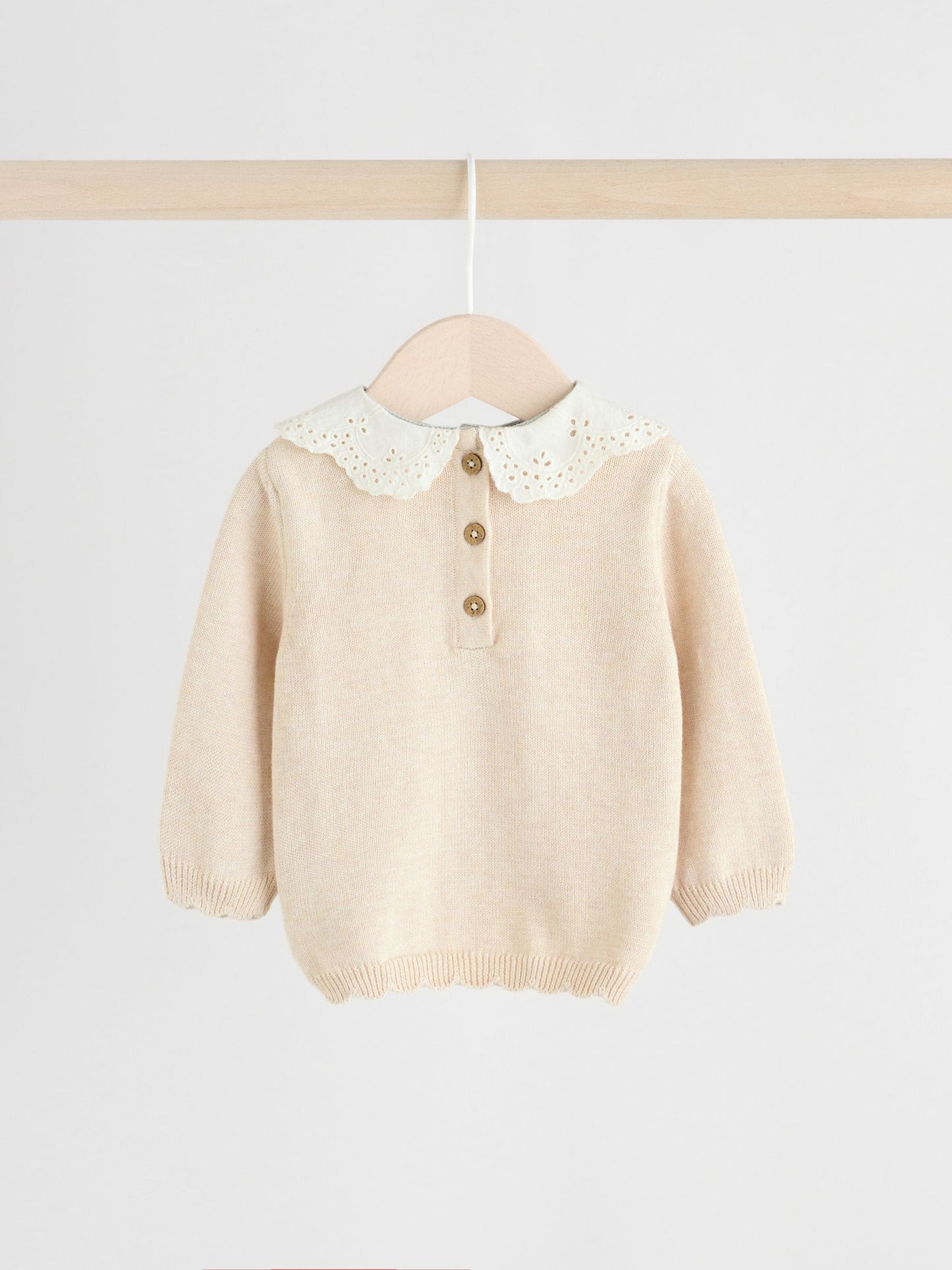 Neutral Duck/ Sage Ditsy Baby Knitted Jumper and Leggings 2 Piece Set (0mths-3yrs) image 9
