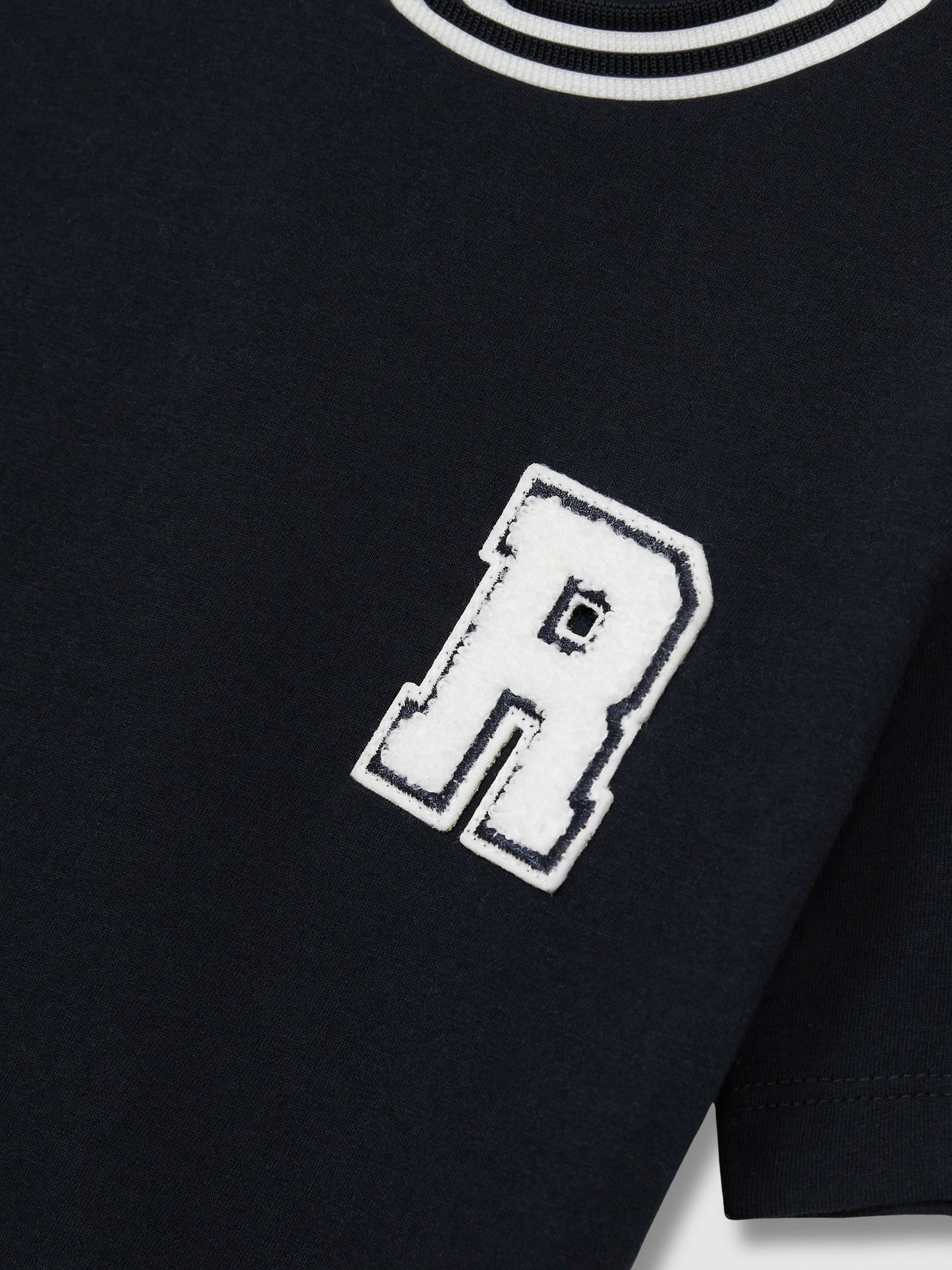 Reiss Navy Palmers 3-9 yrs Cotton Letter Patch T-Shirt image 4