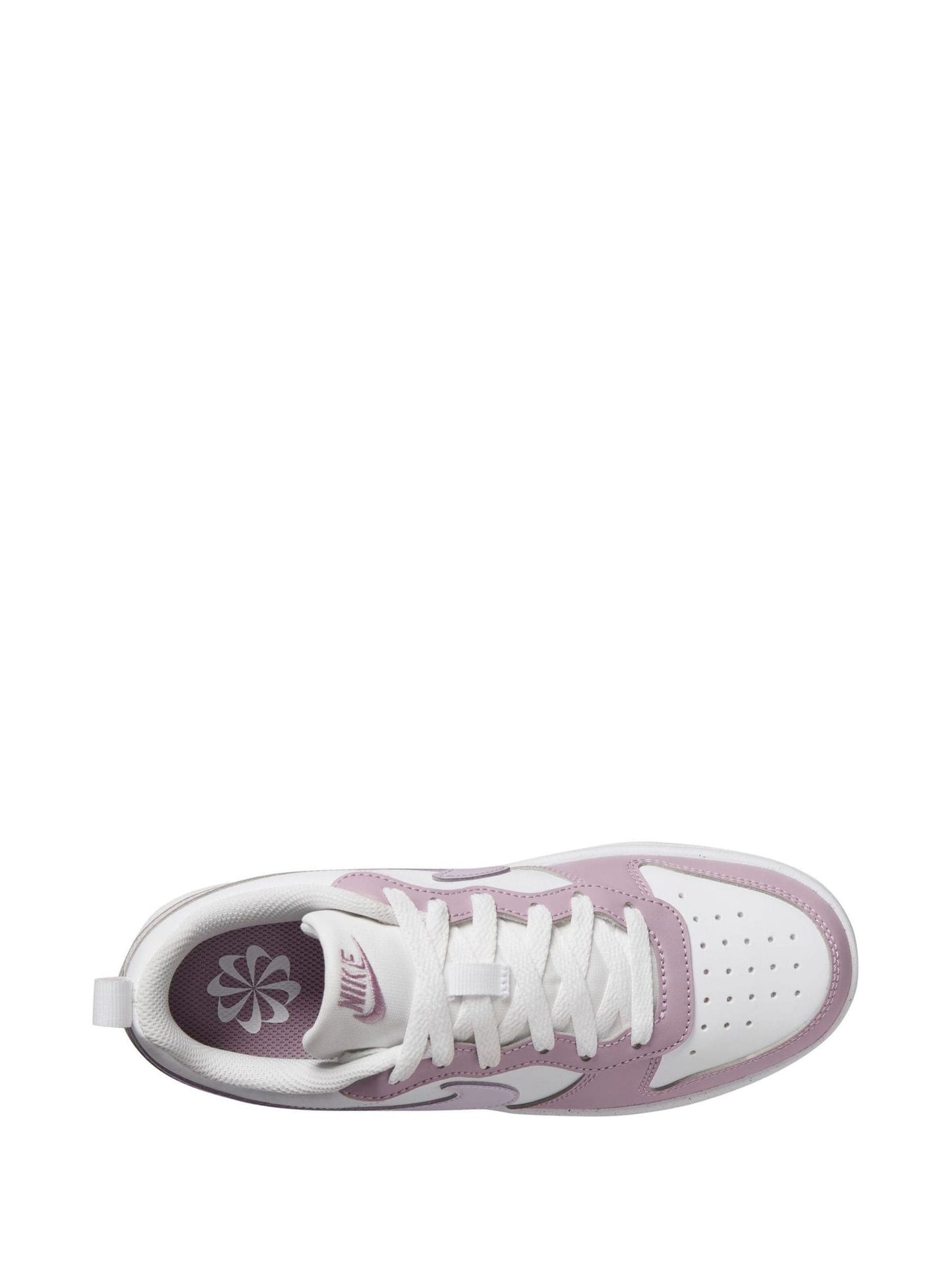 Nike White/Pink Plum Youth Court Borough Low Recraft Trainers image 6