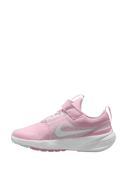 Nike White/Pink Junior Star Runner 5 Trainers image 2