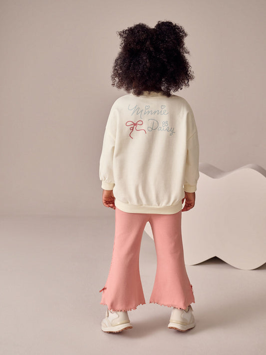 Ecru White Disney Minnie Mouse and Daisy Duck Long Sleeve Top and Flare Set (3mths-7yrs) image 3