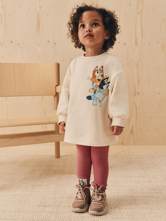 Dsiney Kidz - Ecru White Bluey Long Sleeve Top and Leggings Set (12mths-7yrs) image 2