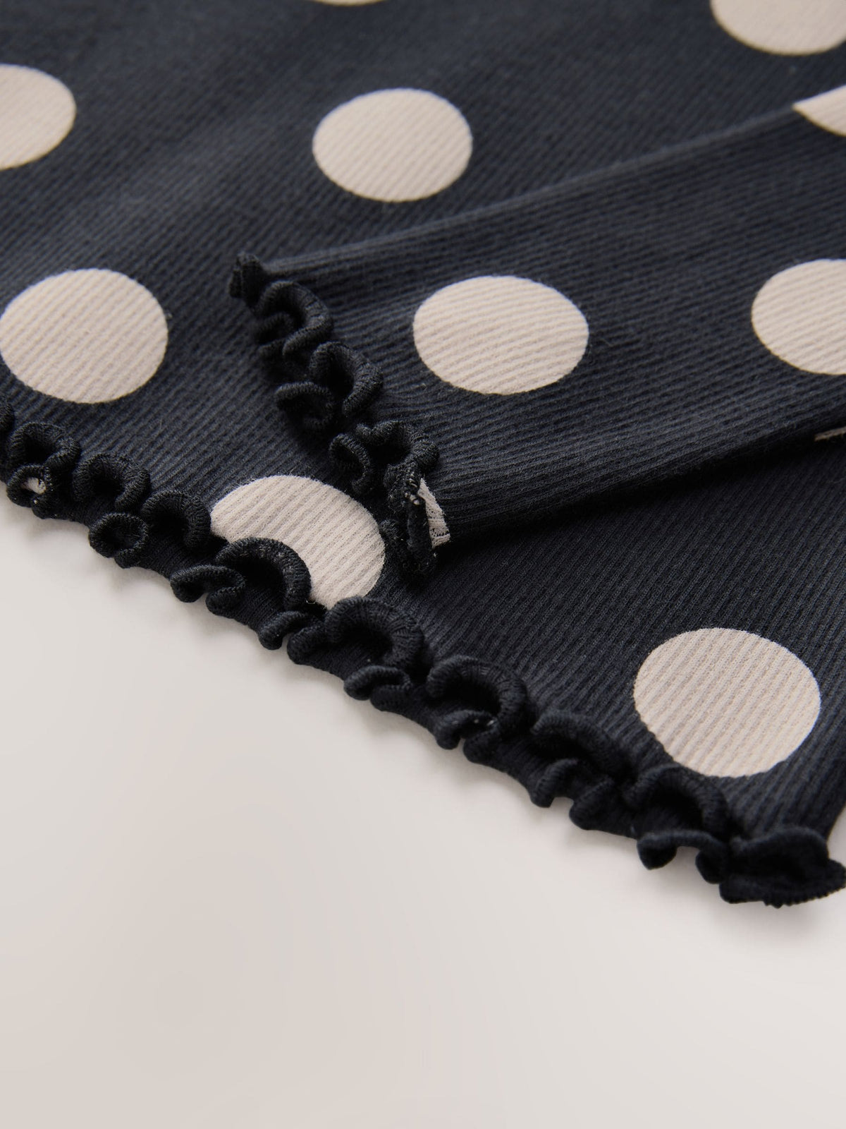 Black/White Spot Rib Long Sleeve T-Shirt (3mths-7yrs) - image 7