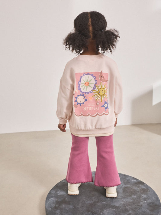 Dsiney Kidz - Pink Stars Long Sleeve Top and Flare Set (3mths-7yrs) image 2