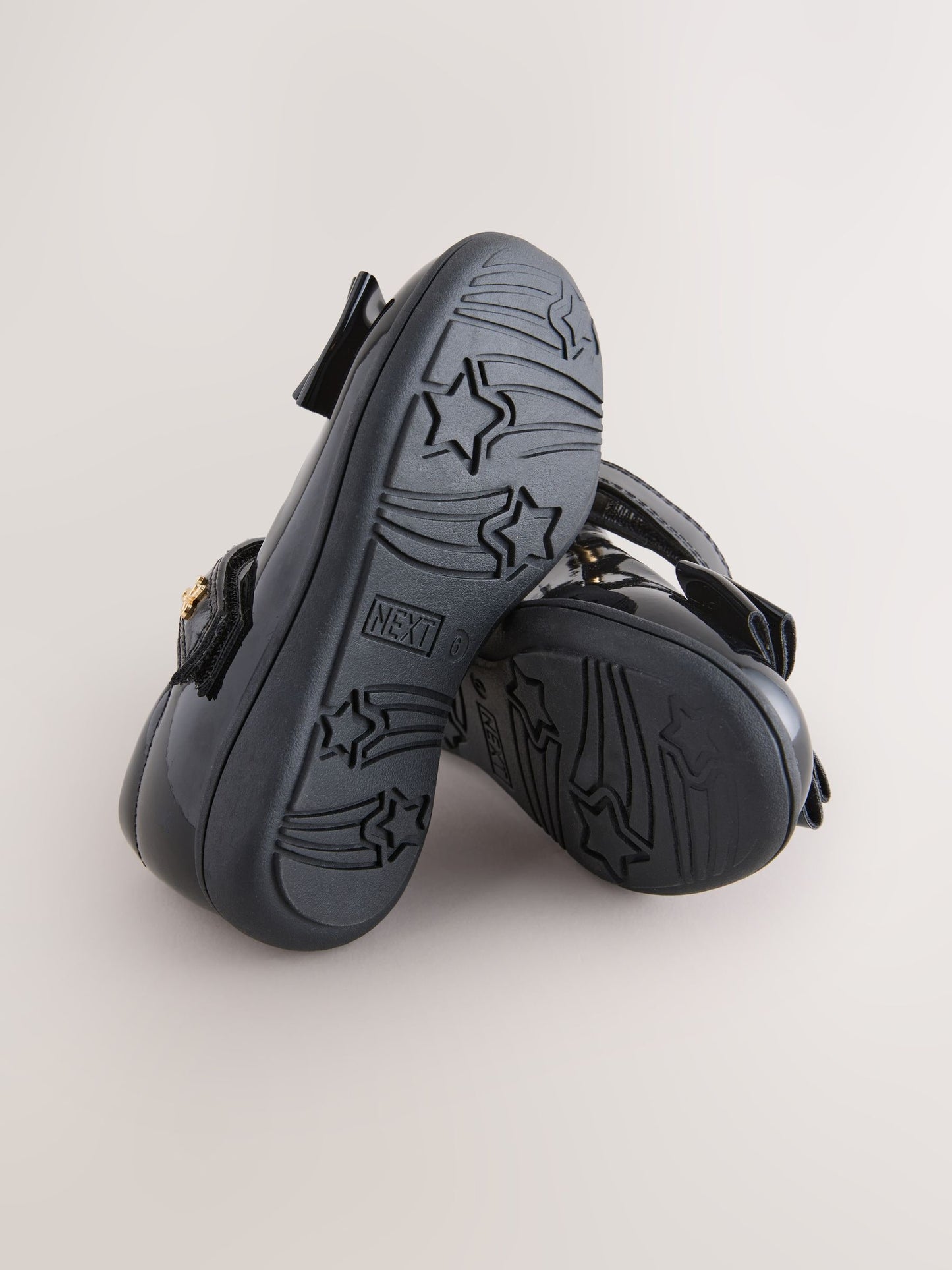 Black Patent Standard Fit (F) Bow Mary Jane School Shoes image 6