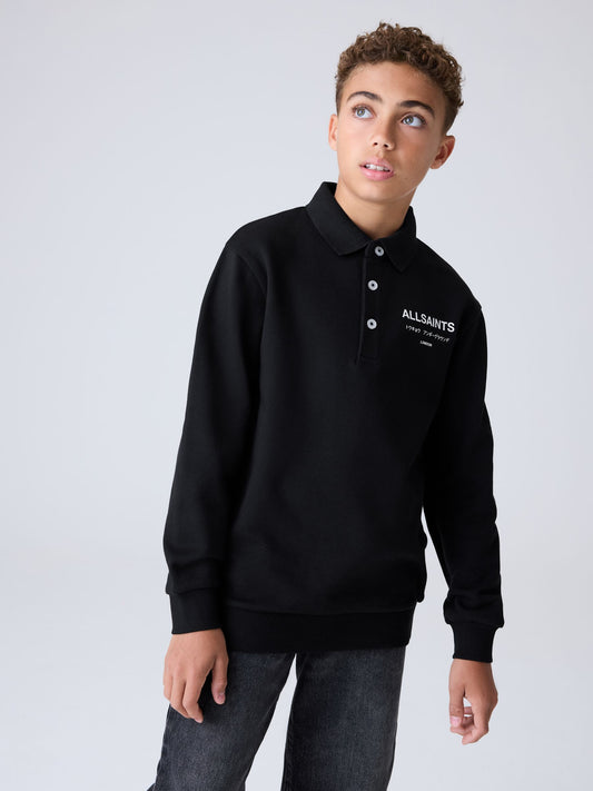 smALLSAINTS Black Underground Oversized Sweat Polo Shirt - image 2