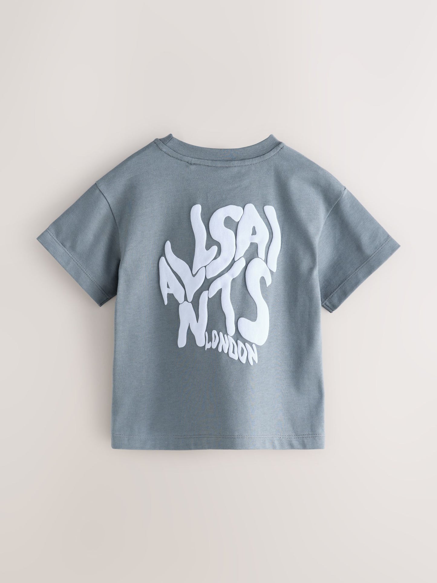 Dsiney Kidz - smALLSAINTS Slate Grey Orlando Logo Oversized Crew Neck T-Shirt image 6