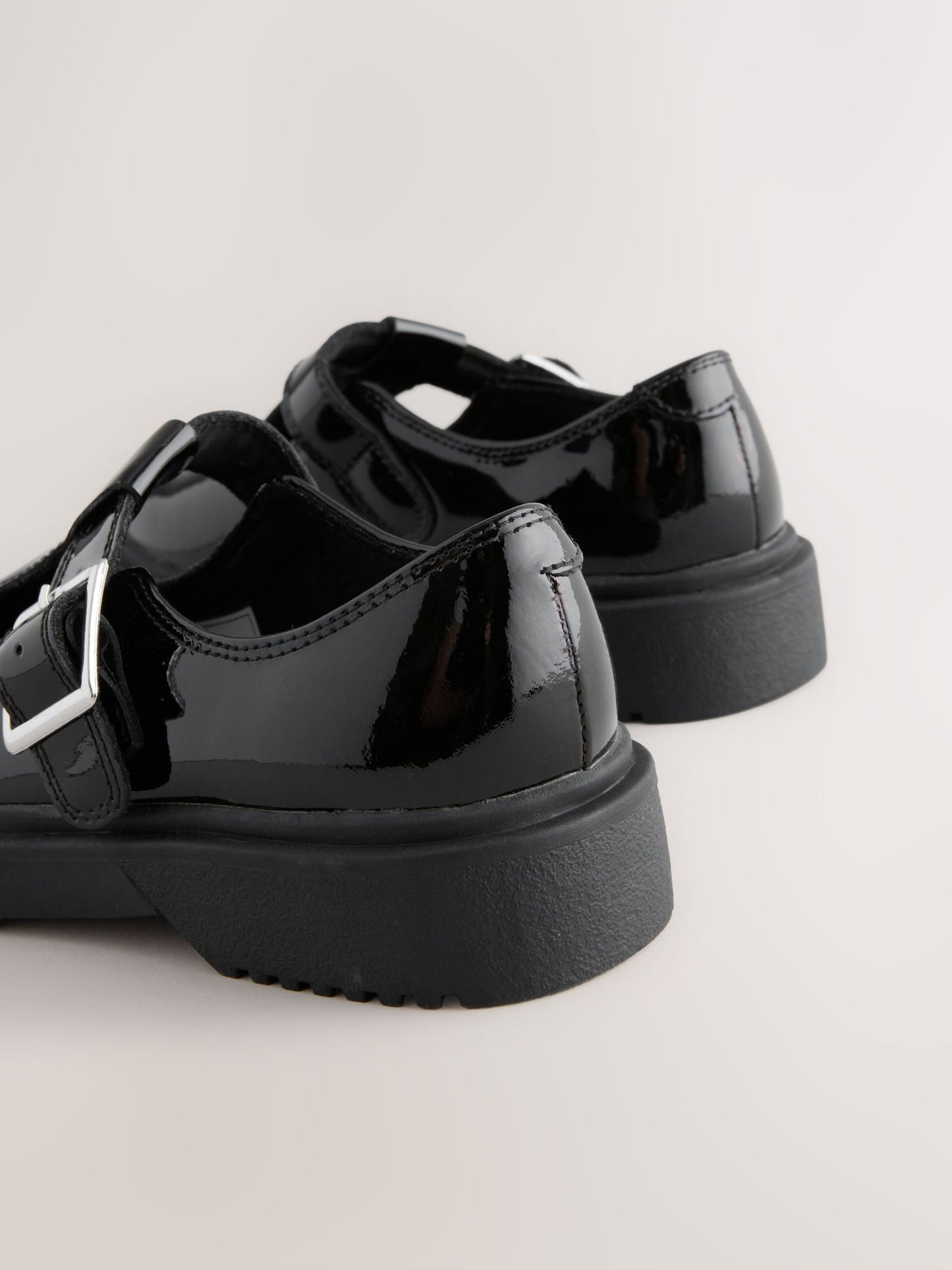 Black Chunky T-Bar School Shoes image 5