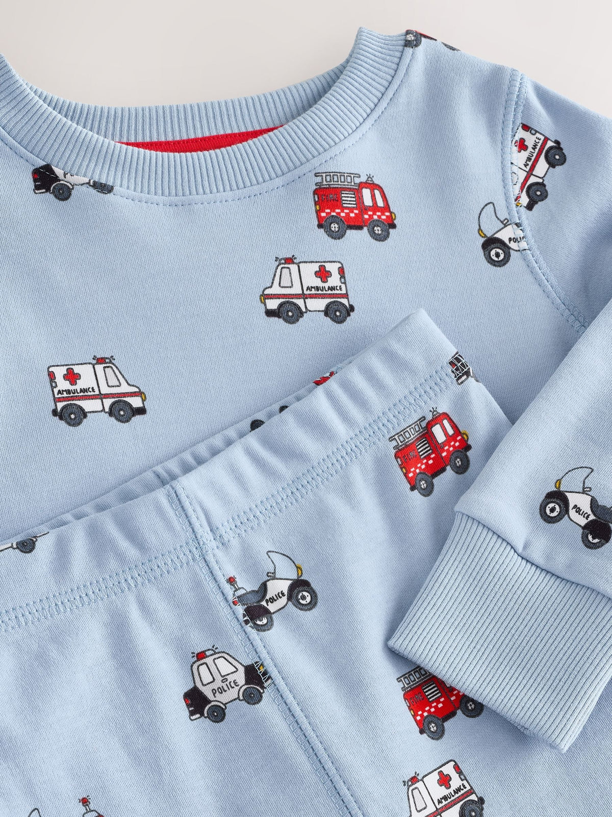Dark Red/Blue Emergency Vehicle Snuggle Pyjamas 3 Pack (9mths-10yrs) - image 10