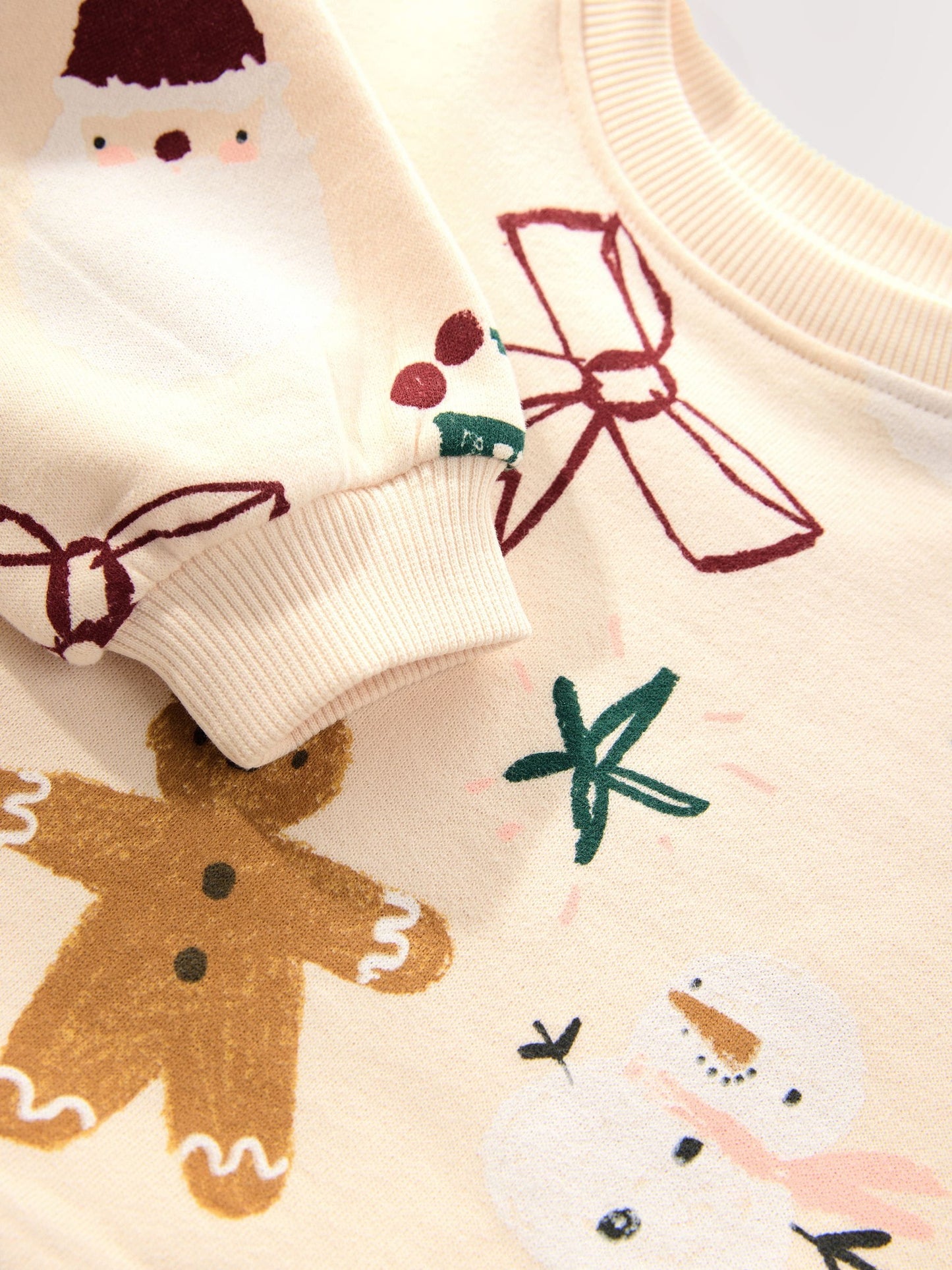 Neutral Christmas Sweat Party Dress (3mths-7yrs)