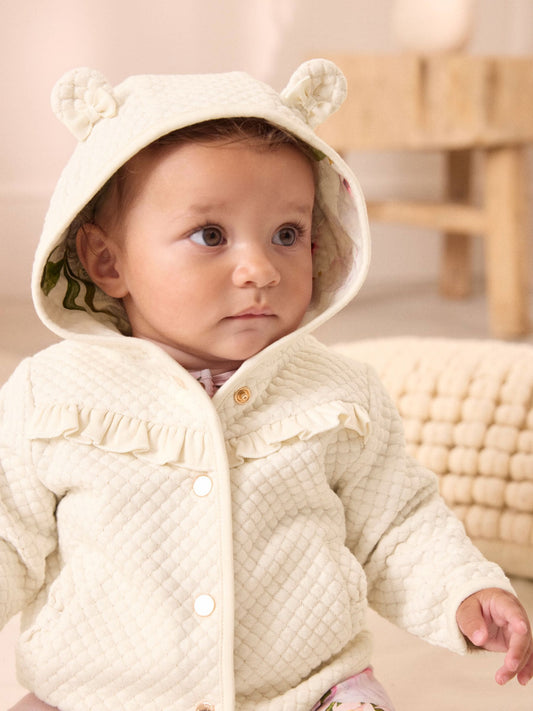 Dsiney Kidz - Baker by Ted Baker Lurex Quilted Hooded Jacket image 2