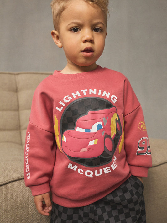 Red Charcoal Cars Crew Sweatshirt and Joggers Set (9mths-8yrs) image 3