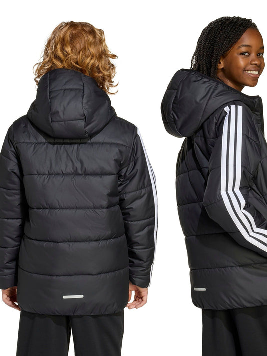 Dsiney Kidz - adidas Black Essentials 3-Stripes Padded Kids Jacket image 2