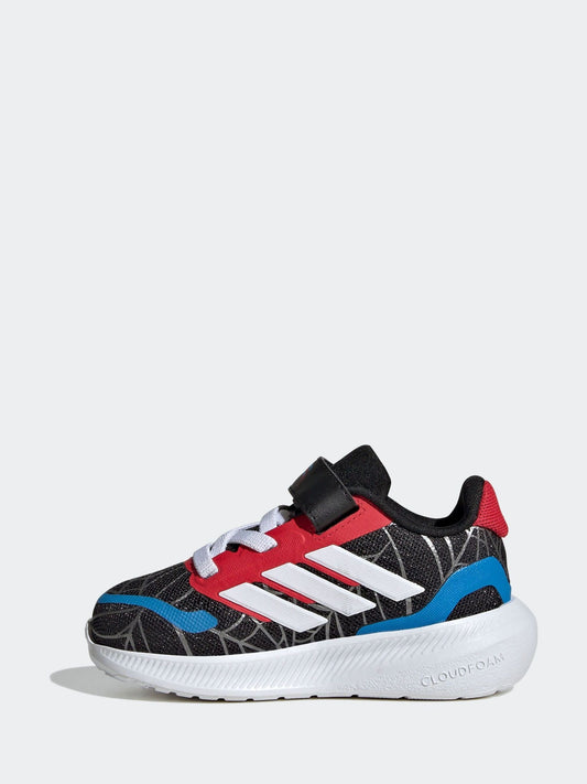 adidas Black Marvel Spider-Man Runfalcon Hook and Loop Kids Trainers image 2