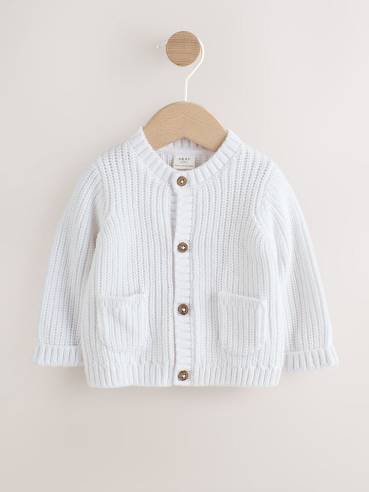 Dsiney Kidz - White Born In 2026 Baby Cardigan image 2