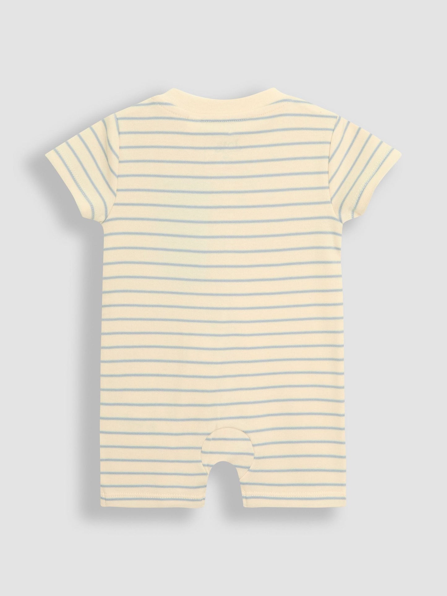 JoJo Maman Bébé Off White Cotton Short Sleeve Boat Sleepsuit image 6