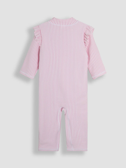 Dsiney Kidz - JoJo Maman Bébé Pink Stripe UV Sunsafe Suit image 2