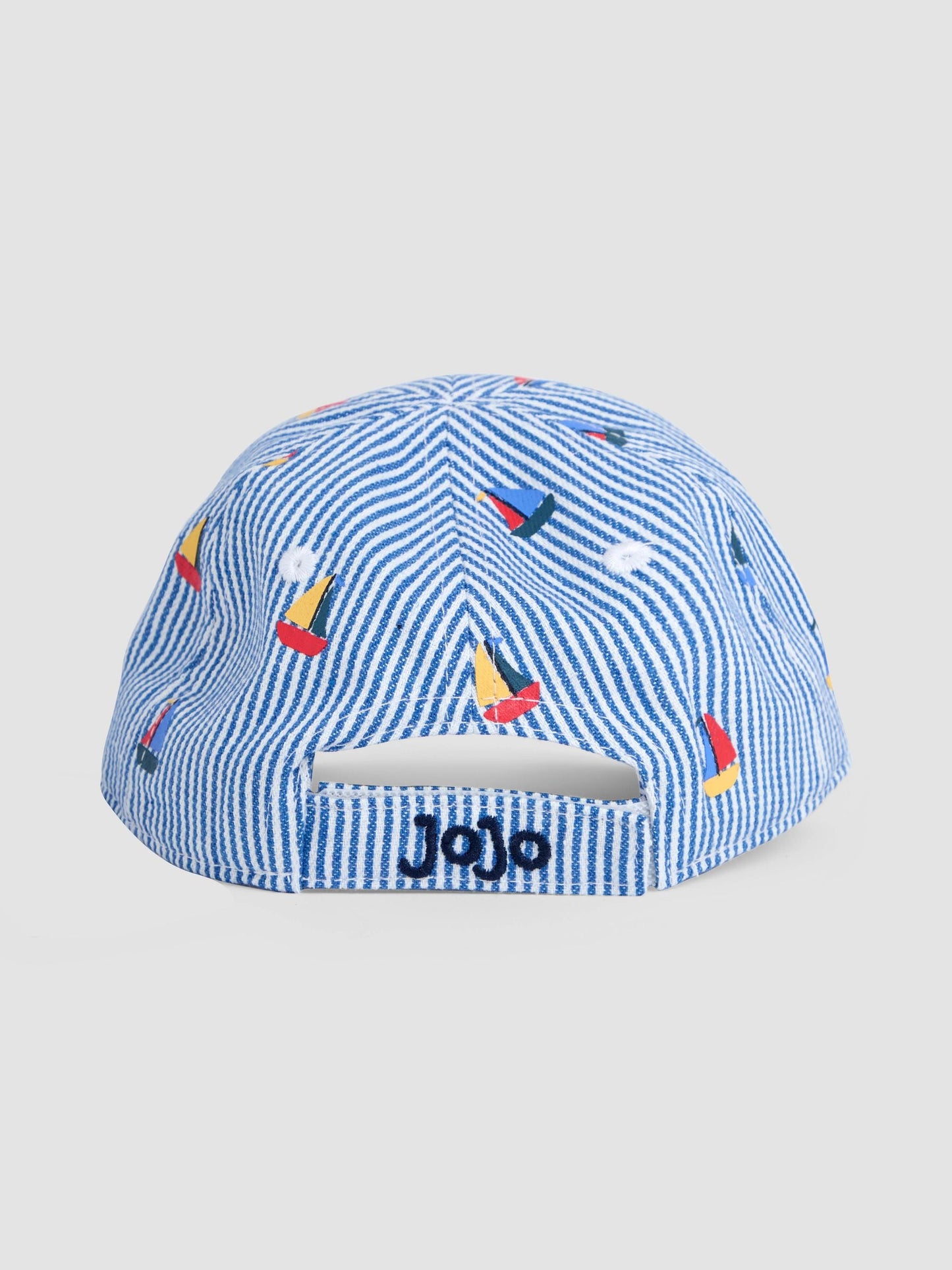 JoJo Maman Bébé Blue Embroidered Cap image 4