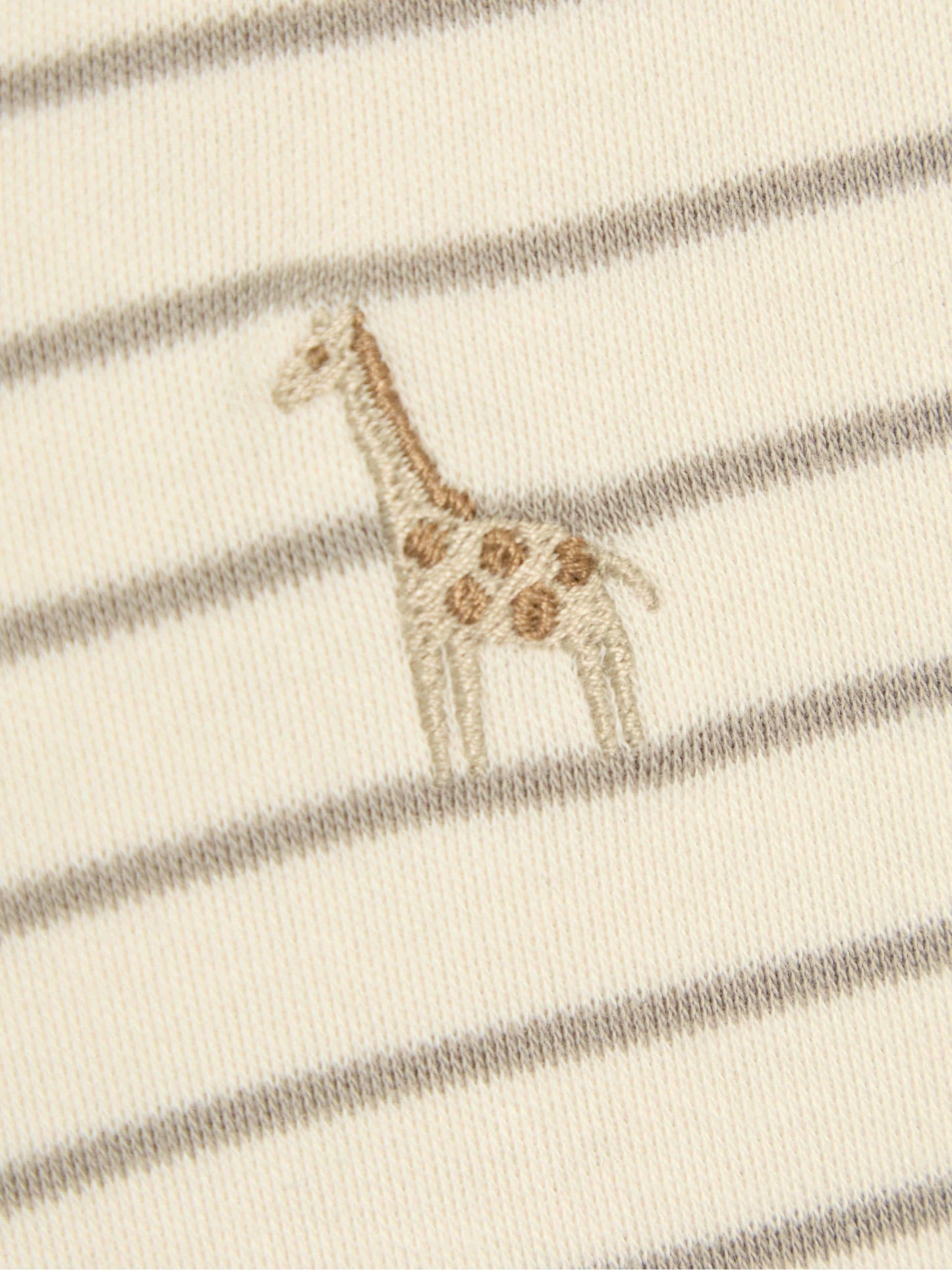 JoJo Maman Bébé Cream Cotton Short Sleeve Boat Sleepsuit image 6