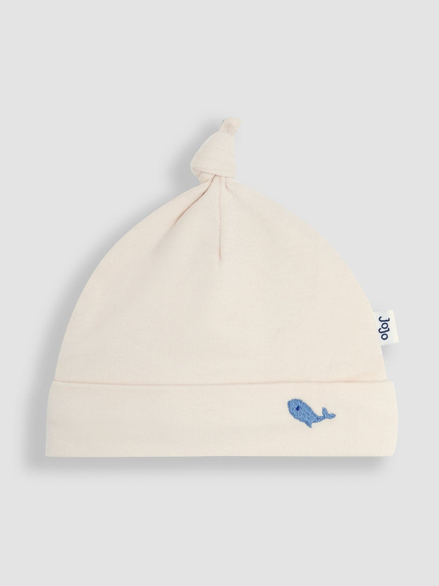 JoJo Maman Bébé Natural Whale Embroidered Cotton 2-Piece Sleepsuit and Hat Set image 6
