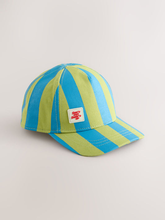 Green Stripe Baseball Cap Hat (3mths-10yrs) image 3