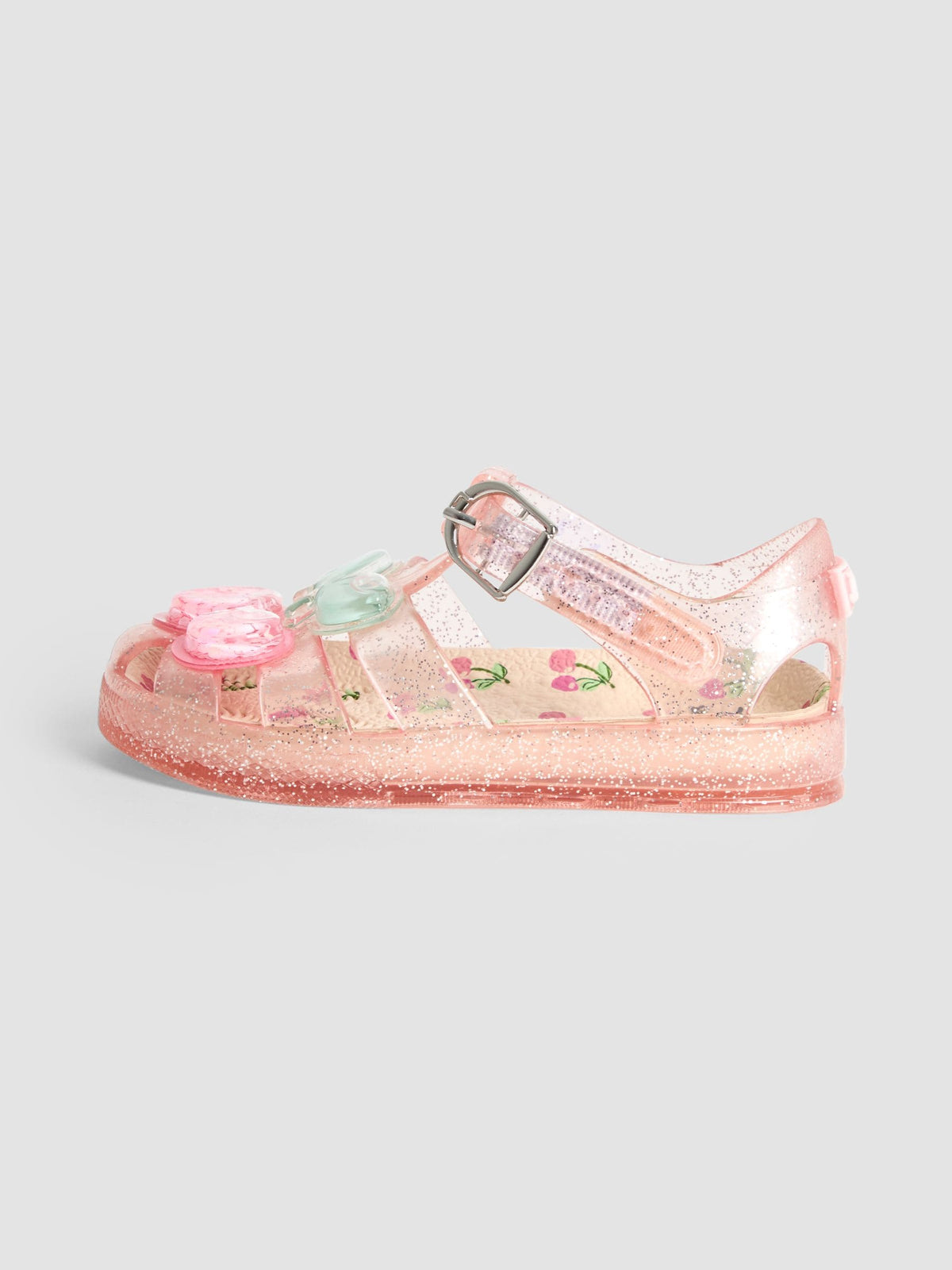JoJo Maman Bébé Pink Cherry Jelly Sandals image 4