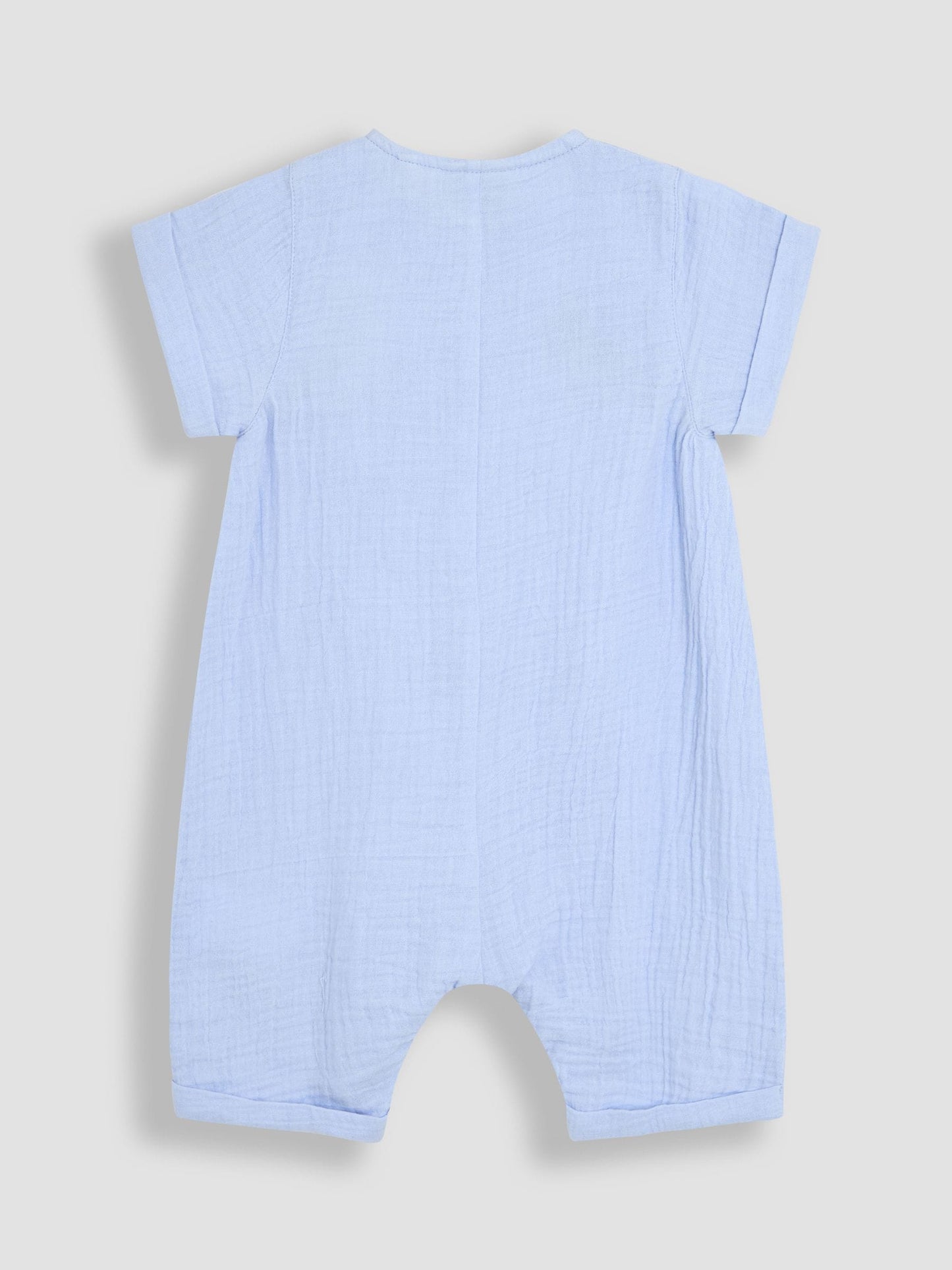 JoJo Maman Bébé Blue Peter Rabbit™ Cheesecloth Button Front 100% Cotton Romper image 5