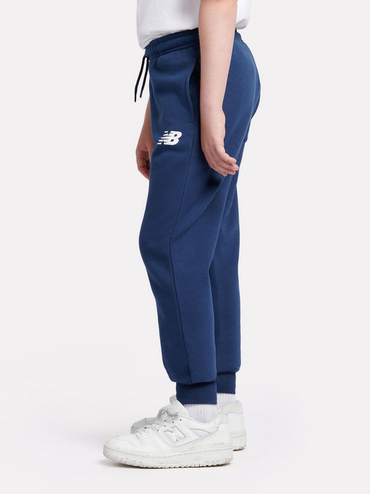 New Balance Blue Boys Brush Back Stacked Logo Joggers image 2