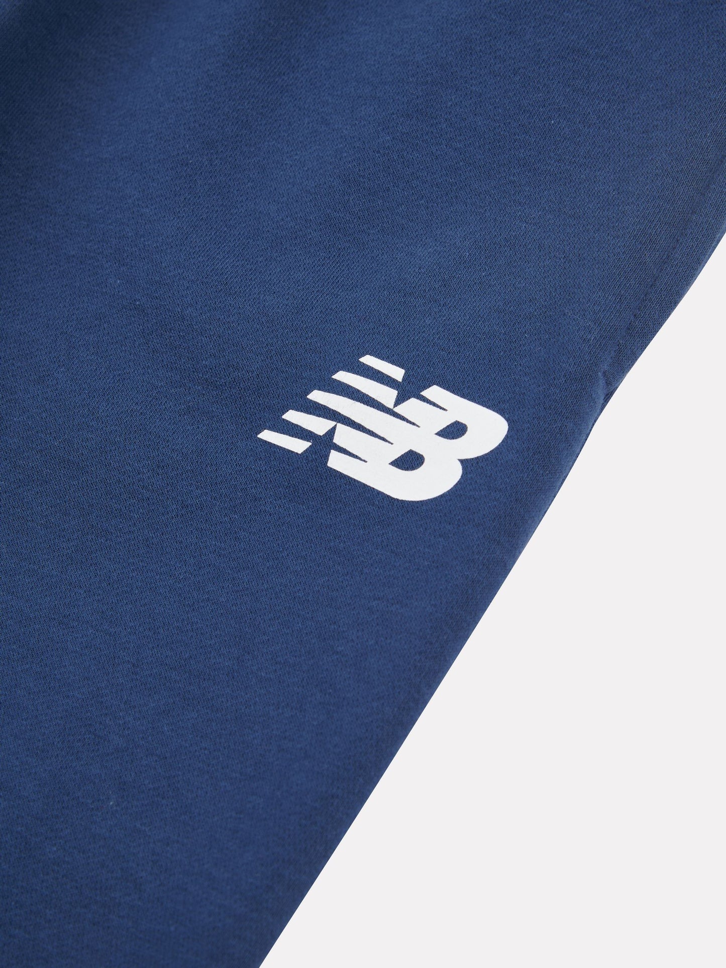 New Balance Blue Boys Brush Back Stacked Logo Joggers image 8