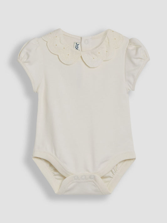 JoJo Maman Bébé Cream Broderie Collar Body image 2