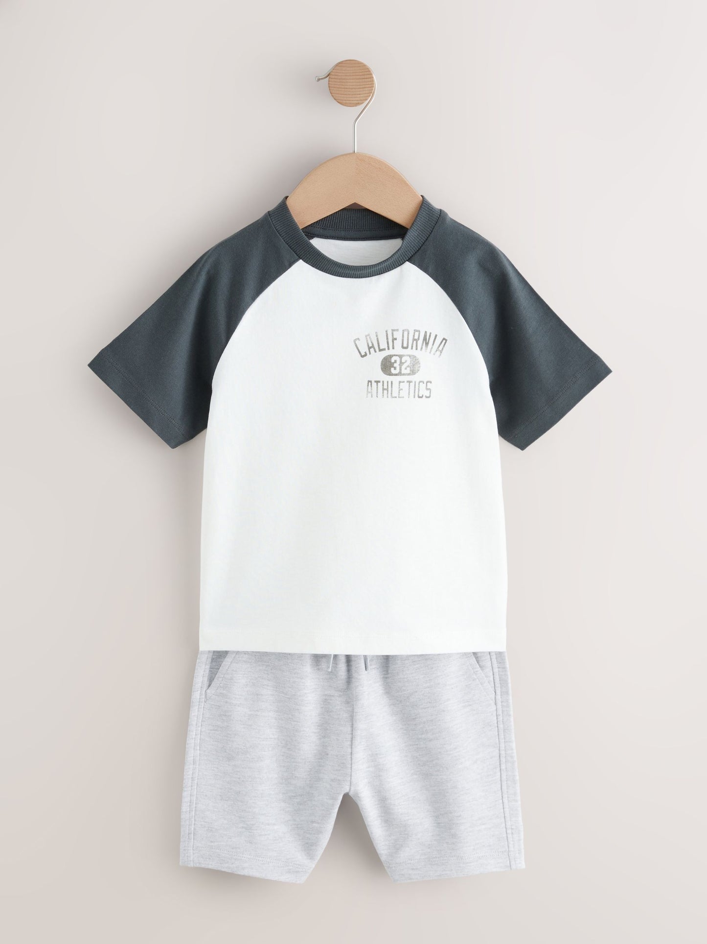 Blue/Grey Short Sleeve T-Shirts & Shorts Set 3 Pack (3mths-7yrs) image 10