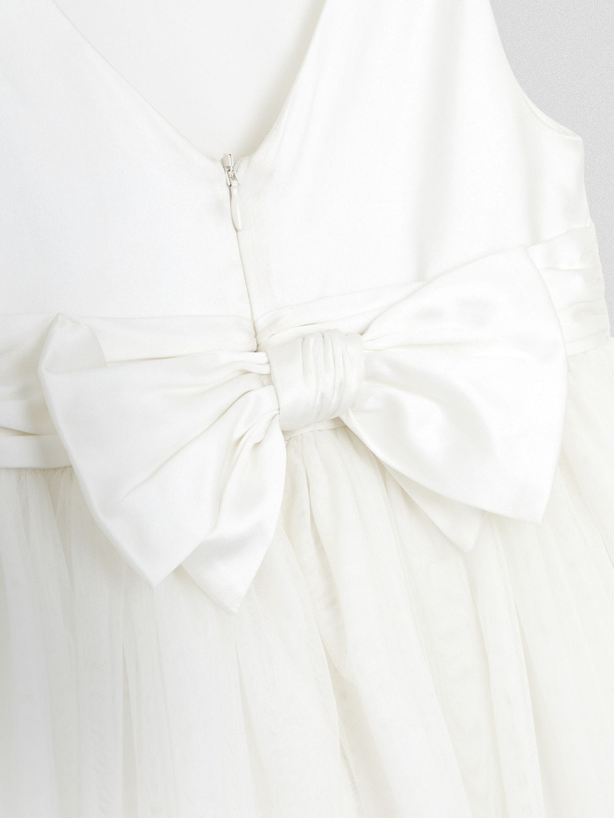 JoJo Maman Bébé Cream Girl Satin Flower Dress With Satin Sash - image 9