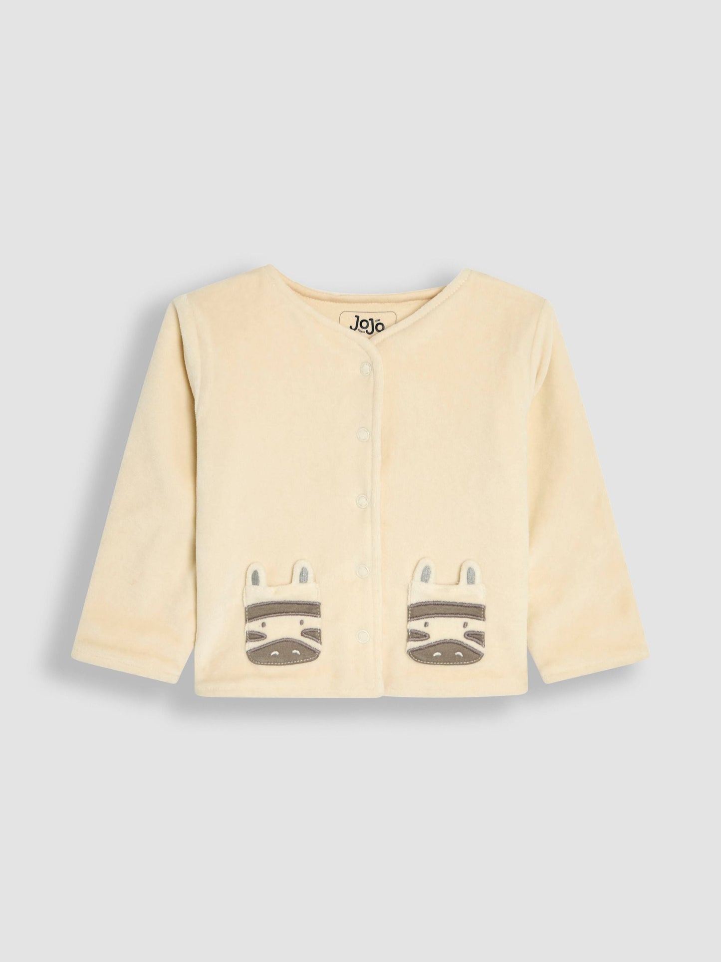 JoJo Maman Bébé Stripe 2-Piece Baby Sleepsuit & Velour Jacket Set image 5