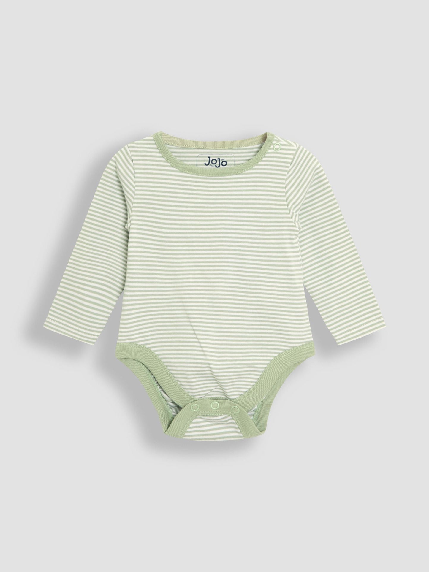 JoJo Maman Bébé Green Cotton Footed 2-Piece Dungarees Set image 5