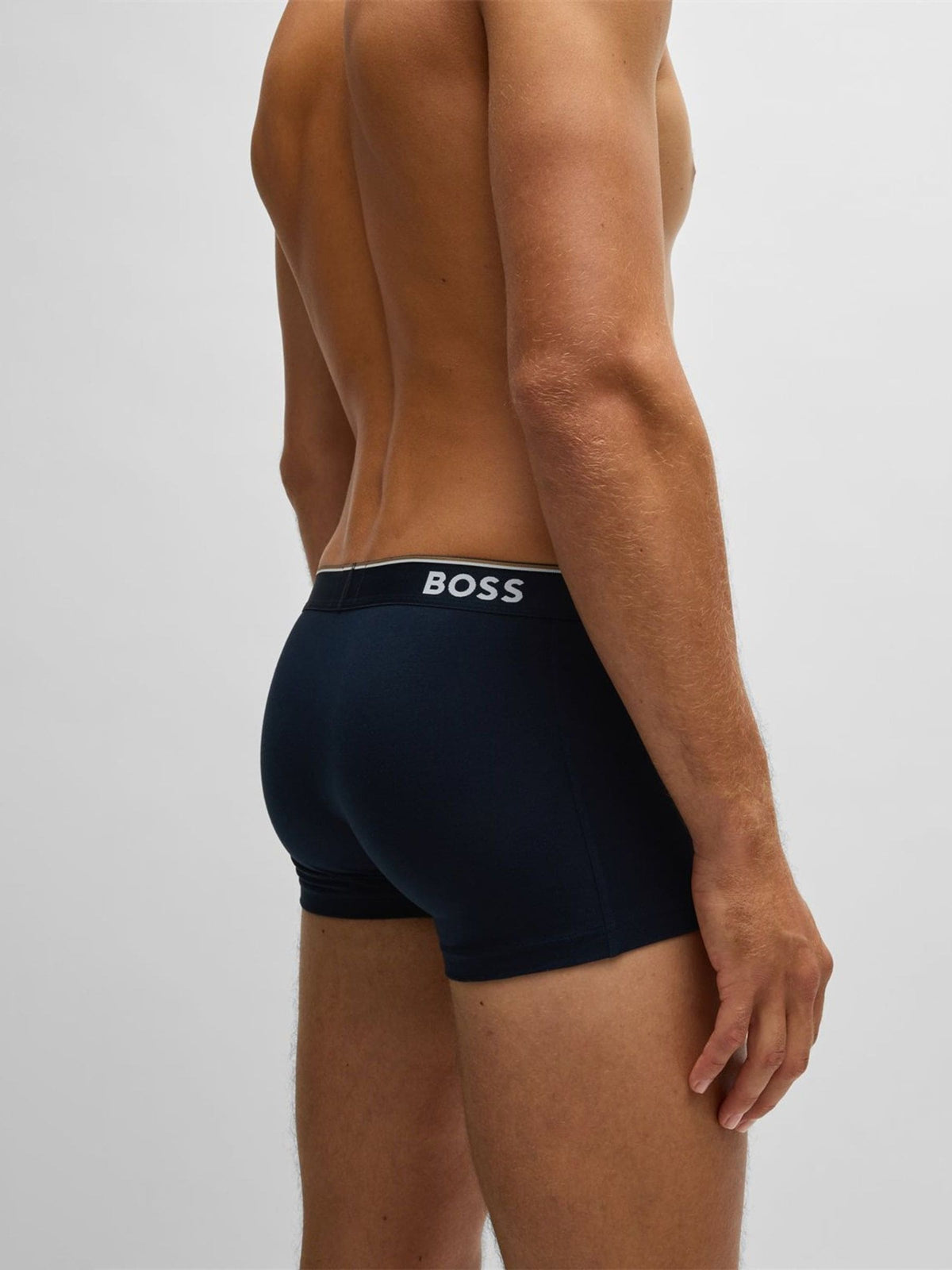 Dsiney Kidz - BOSS Navy Blue Power Stretch Cotton Trunk Boxers 3 Pack image 5