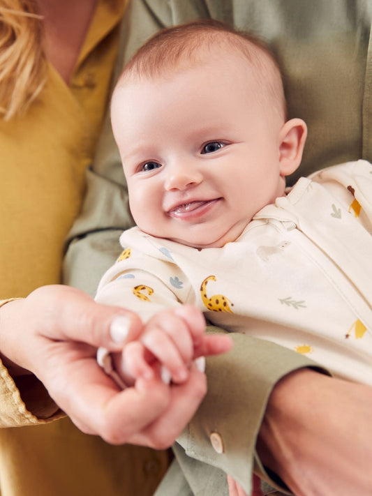 MORI Cream Supersoft 2 Way Zip Up Sleepsuit image 2