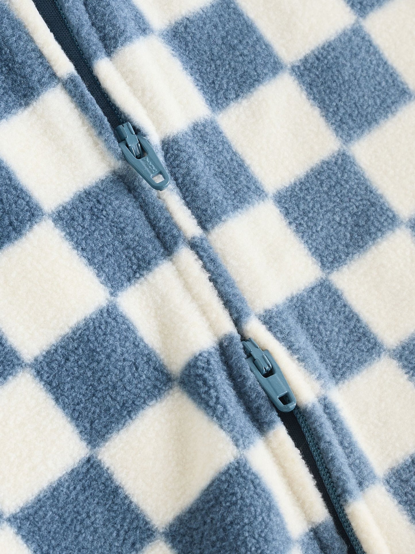 Blue Baby Micro Fleece Two Way Zip Sleepsuits 2 Pack