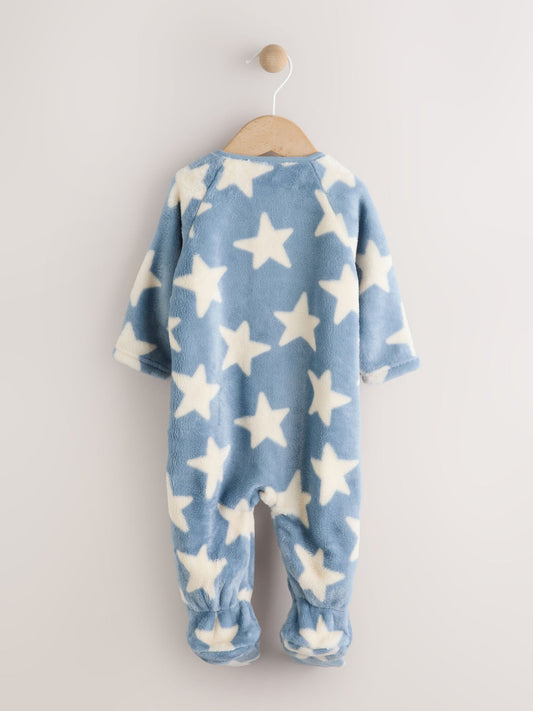 Blue Star Fleece Baby Sleepsuit image 3