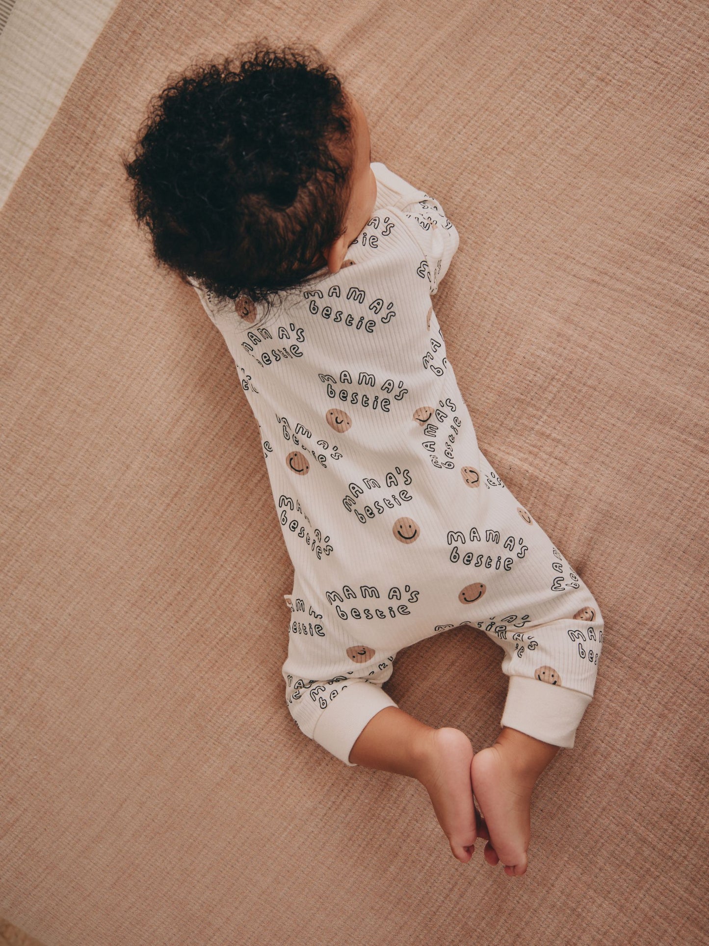 Cream Family Two Way Zip Footless Baby Sleepsuit (0-18mths) image 7